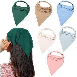 Hair scarf headband set boho triangle bandana non slip elastic hair accessories